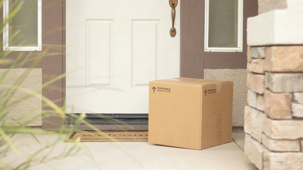 Box dropped off at front door for influencer